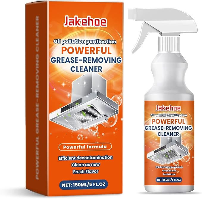 Oil Stain Remover Cleaner For Kitchen Stove Range Hood - Multi-Surface Fast-Acting Restores Shine(3PCS)
