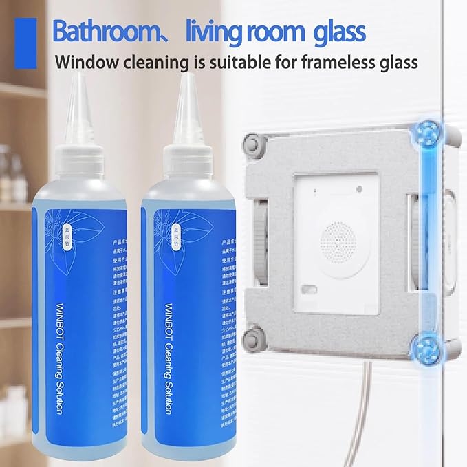 230ml Window Cleaning Solution - Compatible with Ecovacs Winbot W2 Omni/W2 Pro Omni/W2 Pro/W1/W1 Pro/W1s/Mini Robot Cleansing Fluid &amp Agent(3PCS)