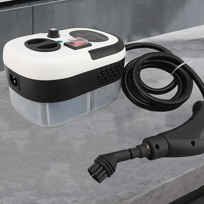 Handheld Steam Cleaner High Pressure 2500W Portable High Temperature Steam Machine 1.2L Water Tank Home Car Kitchen (US Plug 110V)