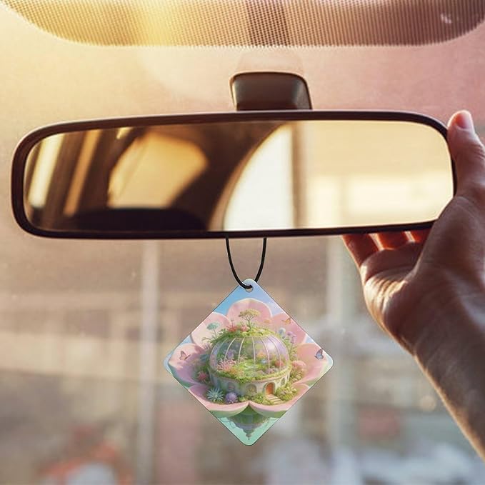 5PCS Car Air Freshener Hanging Personalized Double Sided Under A Rainbow Car Fresheners Long Lasting New Cars Scents Cute Automotive Freshies for Closets Drawers (tea)