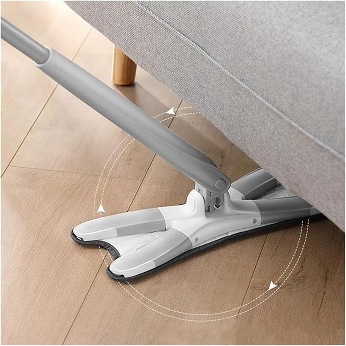 Butterfly Floor Squeeze with Replacement Pads Self Wringing Flat Mop Cleaning Tool(XMop-4pcs)