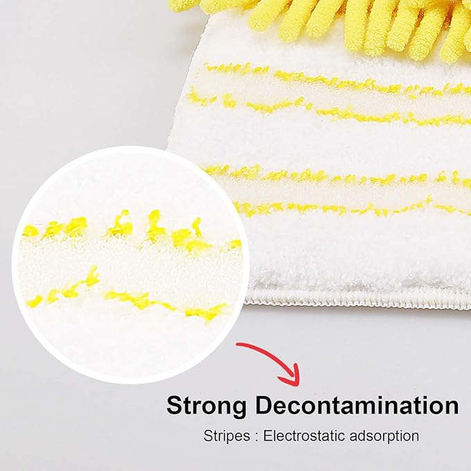 AKOMA Dual Sided Dust Mop Flip Head Dry and Wet Mops for Floor Cleaning with 2 Washable Microfiber Pads Mopping for Home Office Bathroom Hardwood Tile FloorYellow Cleaner Tools