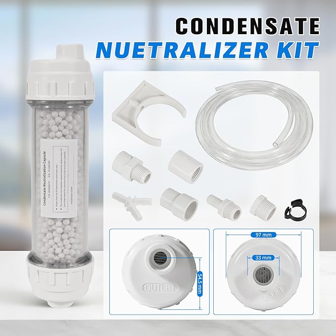 804000074 Condensate Neutralizer Kit Compatible with Rinnai Sensei SE+ &amp M Series Tankless Water Heaters &amp Boilers Including RU199i RUC98i M120SN