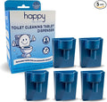 Happy Toilet Cleaner Automatic Toilet Bowl Cleaner 5 Pack - Easy to Install Toilet Tablet Holder - Self-Cleaning Toilet System Deep Clean with Every Flush - Made in the USA