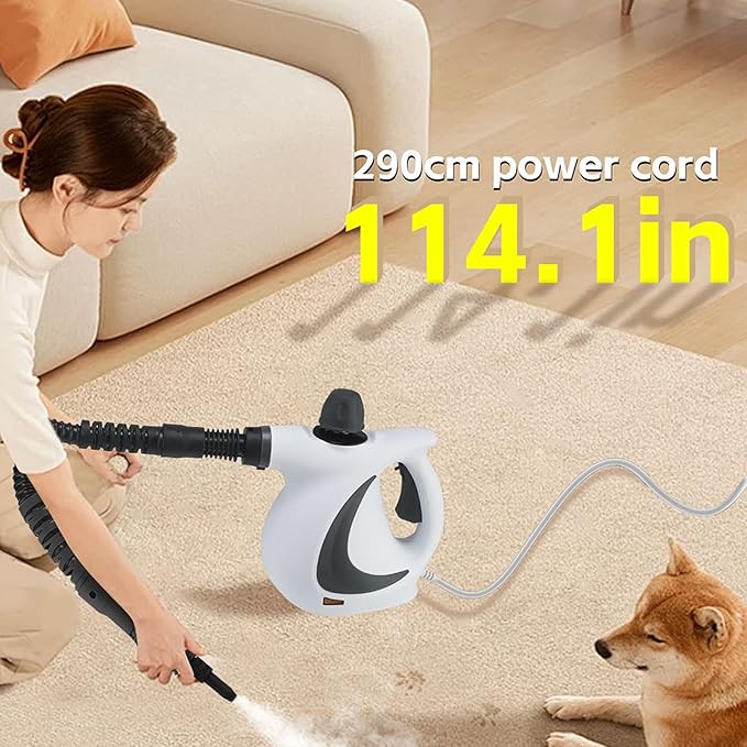 SteamerSteam CleanerPressurized Handheld Multi-surface Natural Steam Cleaner110v Compact Steam Cleaner for Home to Clean Kitchen Counters Stoves Bathroom Sinks and Dining Tables