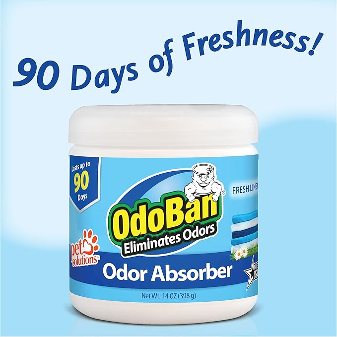 OdoBan Multipurpose Cleaner Disinfectant and Harsh Smell Eliminator Fabric/Air Freshener Pack: Ready-to-Use 360-Degree Continuous Spray Trigger Spray Solid Smell Absorber Fresh Linen Scent