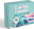LOVING LAUNDRY- Detergent Sheets Strip Laundry Soap - Clean Safe Ingredients Ultra Concentrated Stain fighting Enzymes -(80 Loads) Salty Waves Scent