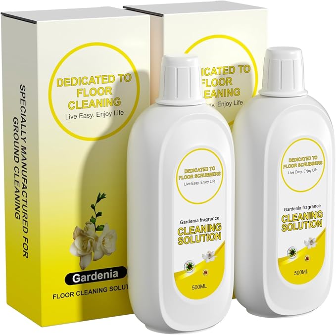 Floor Cleaning Solution Compatible With Tineco Deep Cleans for Multiple Hard Floors Suitable With All Robot Vacuums with Mopping and Cordless Wet/Dry Vacuum Mop (Gardenia 2 Bottle)