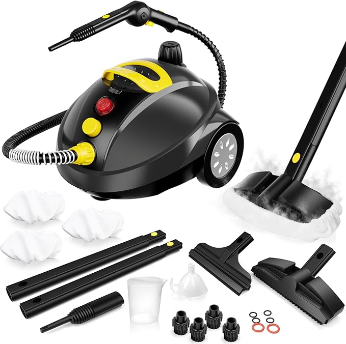 Steam Cleaner Heavy Duty Steamer Multipurpose Powerful Steam Mop with Extra-Long Power Cord for Home Floor Cleaning Carpets Grout Tile Car Sofa