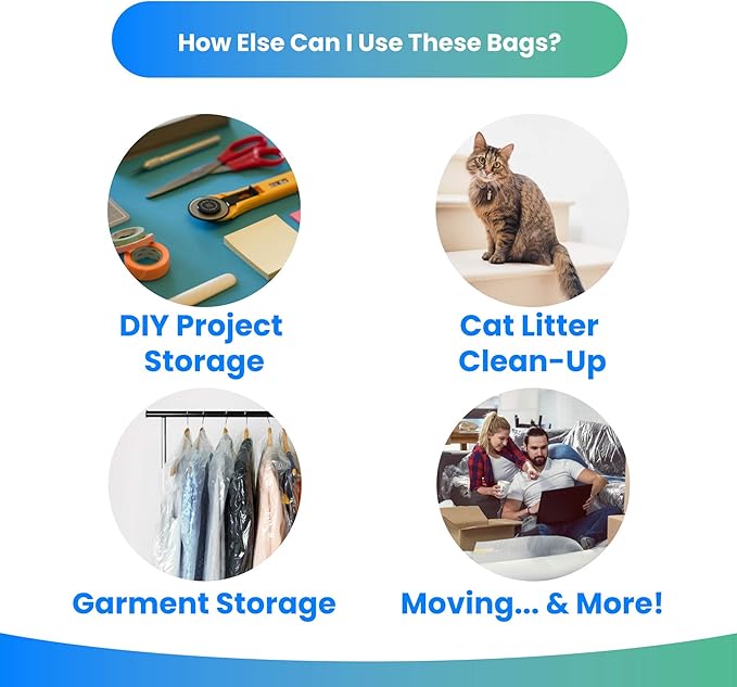 Reli. 6-10 Gallon Trash Bags | 300 Bags | Clear | Bathroom | Strong | Garbage