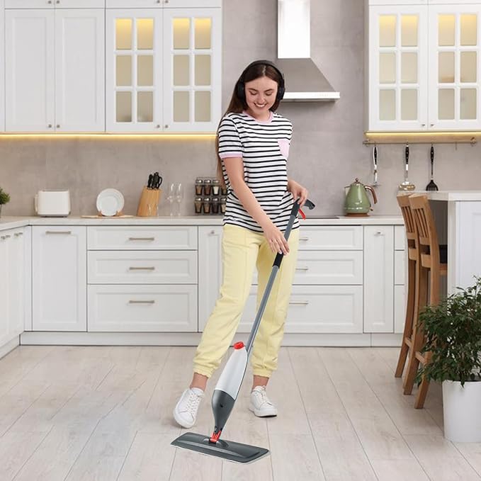 Spray Mop Wet Dry Hardwood Floor Mops | Washable Reusable Removable Pad Clean Supplies for Laminate Wood Marble Commercial Home