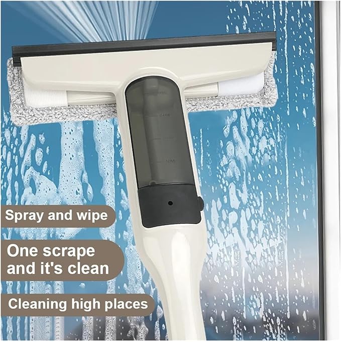 The High-Altitude Water Window Cleaning with an Extended Telescopic Rod Design Makes Easy to Clean High-Rise Glass(A)