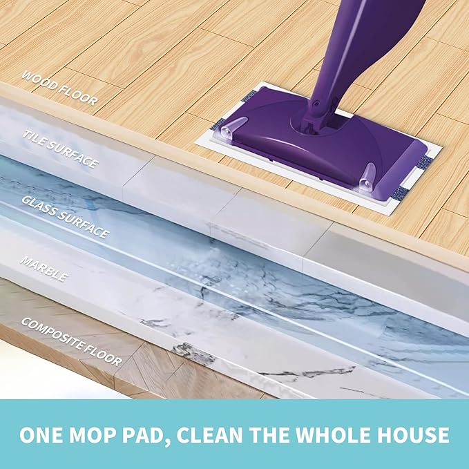 AIR U+ Disposable Mop Pad Refills for Swiffer Wet Jet Mops Thickned and Absorbent Wet Pads Refill 60 Count