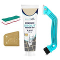 Pentausa Premixed Acrylic Sanded Tile Grout Repair Kit - Ready to Use Grout Renew Filler for Bathroom Shower &amp Kitchen Tile with Grout Removal Tool Applicator &amp Sponge (8.8 Oz - 250gr) (Be
