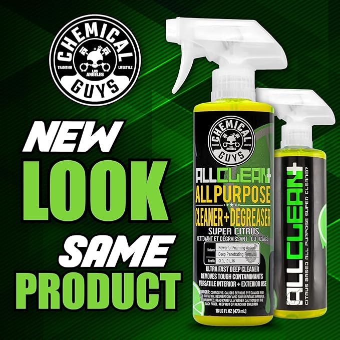Chemical Guys All Clean+ Citrus All Purpose Cleaner (2 x 16 Fl Oz) – Interior &amp Exterior Multi-Surface Degreaser &amp Stain Remover