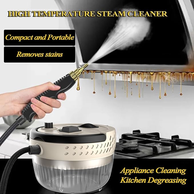 Portable Steamer for Cleaning 6 Speeds High Pressure Handheld Steam Cleaner High Temperature Deep Steam Cleaner For Kitchen Bathroom Car AC