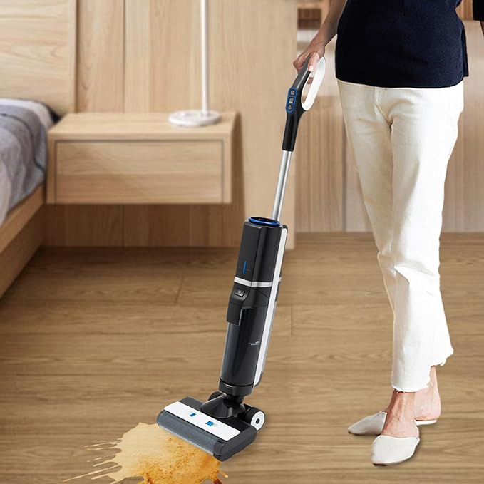 Vacuum Mop Cordless 3-in-1 Wet Dry Vacuum Mop Multi-Surface and Hardwood Floor Cleaner Vacuum Mop All in One for Hardwood Tile Area Rug &amp More