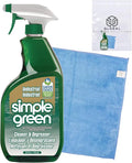 Simple Industrial Degreaser Cleaner Concentrated 24 Fl Oz bundled with Micro Fiber Cloth