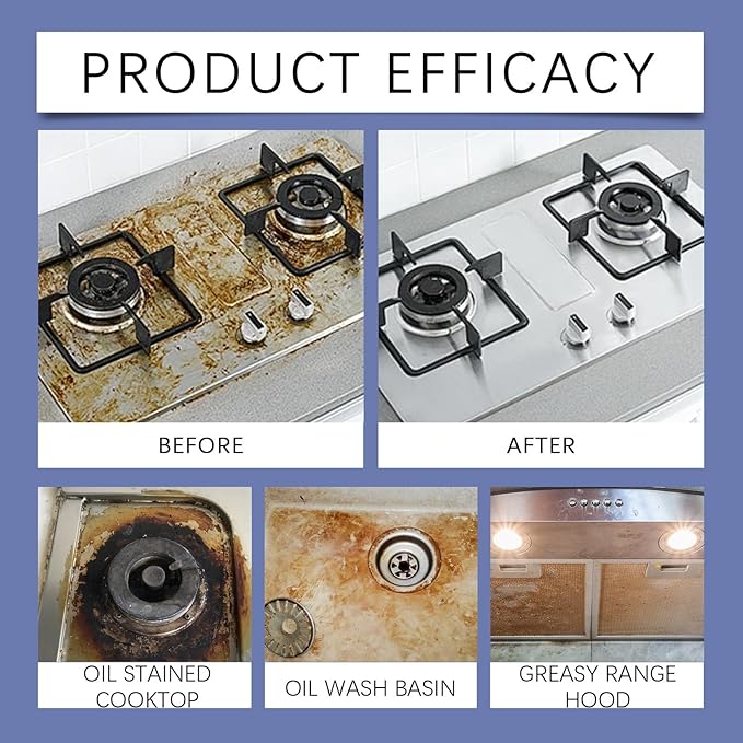 Multi-Purpose Cleaning Spray Heavy Duty Grease &amp Stain Remover For Kitchen Tiles Household Use Concentrated Formula(2PCS)