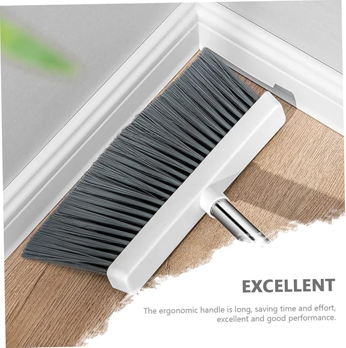 Beaupretty Broom and Dustpan Set with Ergonomic Handle for Effortless Home Cleaning Lightweight and Flexible Bristles for Indoor and Outdoor Use for Kitchens Garages and More