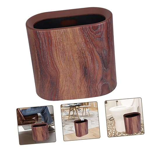 Zerodeko Marble Gap Trash Can Home Kitchen Bathroom Wastebasket Sturdy Floor Trash Bin for Bedroom and Living Room Easy to Clean Rubbish Bin Elegant Design