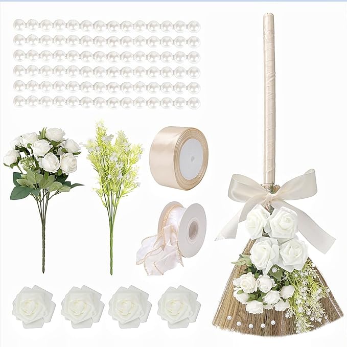 Wedding Broom for Jumping Ceremony Jumping The Broom for Wedding Decorative DIY Broomstick for African American