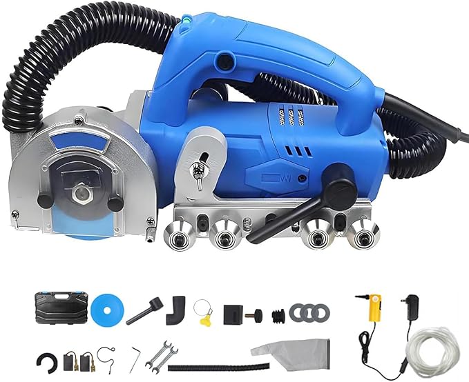 Tile Seam Cleaning Machine1200W Electric Grout Removal Tool with Dust Bag and Transparent Cover for Cleaning and Removing Cement Between Ceramic Tiles B