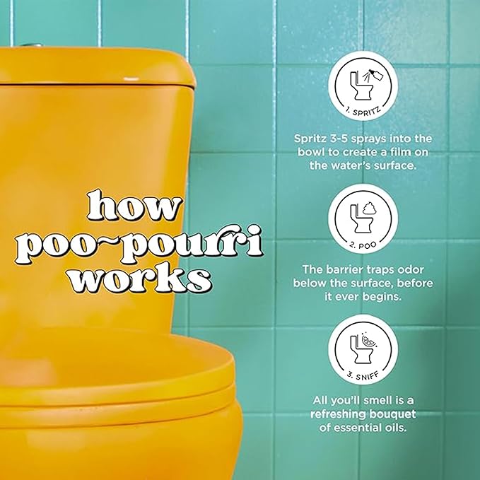 Poo-Pourri Before-You-Go Toilet Spray Spring 2 Oz Variety Pack– Maple Pumpkin Sugar Toasted Toots and Balsam Bum