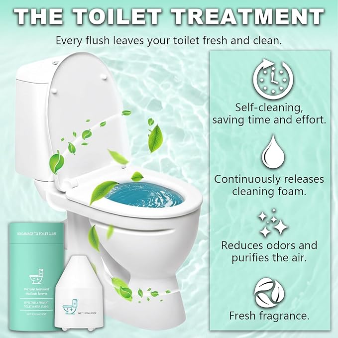 KUNAL 2 PCS Toilet CleanerAutomatic Toilet Bowl Cleaner with 1 PCS Toilet Tank Cleaner(Bottle Design) Long-Lasting Fresh ScentEffectively Reduces Scale And Odors