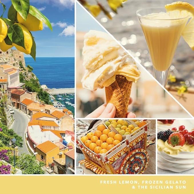 Yankee Candle ScentPlug Refill Hello Italy Collection Lemon Gelato Home Air Freshener Plug-In Refills 30-Day Continuous Fragrance (Pack of 4)