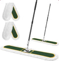 48 Commercial Industrial Dust Mop CLDREAM Heavy Duty Floor Sweeper for Floor Cleaning with Replacement Mops Pads Large Wet Dry Mop for Office Garage Hardwood Warehouse Factory Mall