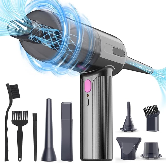 7000Pa Mini Vacuum Cleaner: Handheld Vacuum &amp Electronics Duster &amp Hand Pump Cordless Keyboard Vac 3-Gear Compressed Air Blower for Computer Sewing Machine Laptop Car Home Office