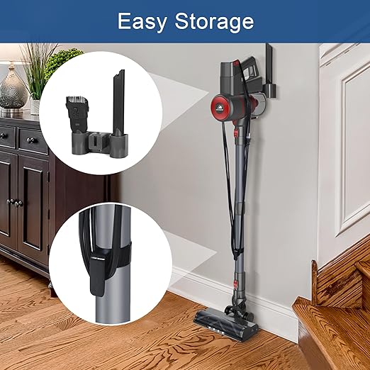 Intercleaner Corded Vacuum Cleaner 20KPa Powerful Suction with 600W Motor Electric Floor Brush 4 in 1 Lightweight Bagless Stick Vac with Handheld for Hardwood Floor Carpet Car Pet Hair