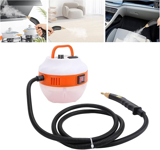 Multipurpose Handheld Steam Cleaner 6 Levels Adjustable for Floors Tiles Auto Detailing Home Decor And More (US Plug 110V)