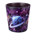 Leather Trash Can Decorative Waste Basket 10L Capacity Small Waste Paper Basket Waterproof Garbage Can for Bathroom Bedroom Office Kitchen and Living Room - Starry Sky