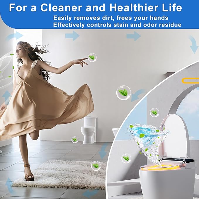 Toilet Bowl Cleaner Tablets 40 Pcs Septic Safe Automatic Toilet Tank Cleaner with Sustained-Release Technology Powerful Long-Lasting Blue Tabs for Bathroom Stain Remover &amp Deodorizer