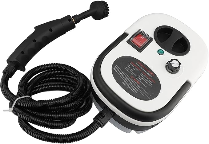Pressurized Steam Cleaner 2500W 6 Gears Handheld Steam Cleaner High Pressure High Temperature Steam Cleaner with 1.2L Water for Range Hoods Kitchen Pots Refrigerators (US