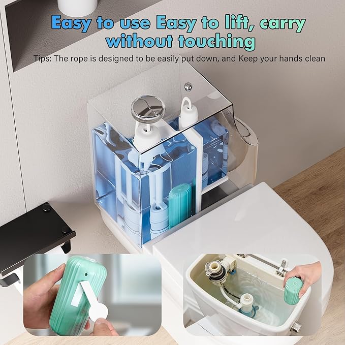 Crazy Clean Toilet Cleaner for bathroom: 3Pcs Toilets Cleaners Pro for Toilet Bowl Drop-in Tank Cleaning Eco-Friendly Powerful Stain &amp Odor Removal Safe for All Toilets Home &amp Travel