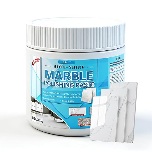Granite Polishing Paste Marble Cleaner Countertop Stone Etch Remover - Professional Polish Compound for Granite Marble Quartz &amp Natural Stone | New Polishing Upgrade Easier to Use