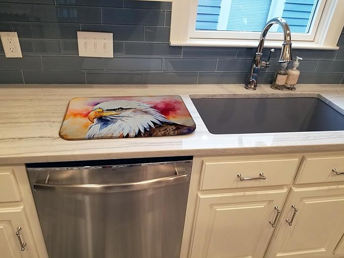 Caroline's Treasures DAC3214DDM Eagle Dish Drying Mat Absorbent Dish Drying Mat Pad for Kitchen Counter Dish Drainer Mat for Countertop 14 x 21 Multicolor