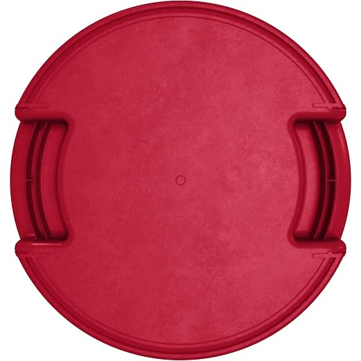 SPARTA Bronco Waste Container Trash Container Round Trash Bin for Disposal 10 Gallons Red (Pack of 6)