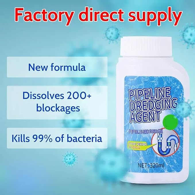 Pipeline Dredging Agent Drain Cleaner - Drain Clog Remover Agent Powerful Pipe Dredging Agent Kitchen Unblocker (4pc)