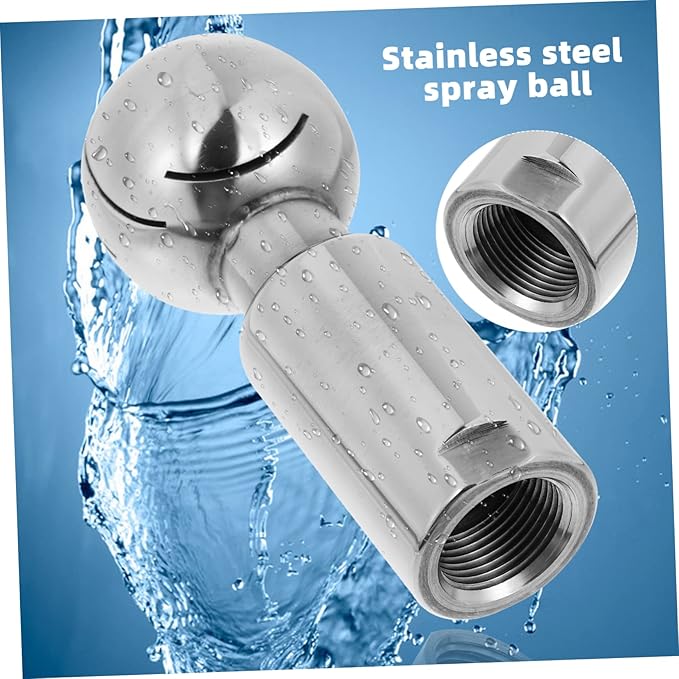 Stainless Degree Cleaning Ball 1pc Stainless Steel Spray Ball to Rotate Dual Card Ball Stainless Steel Cleaning