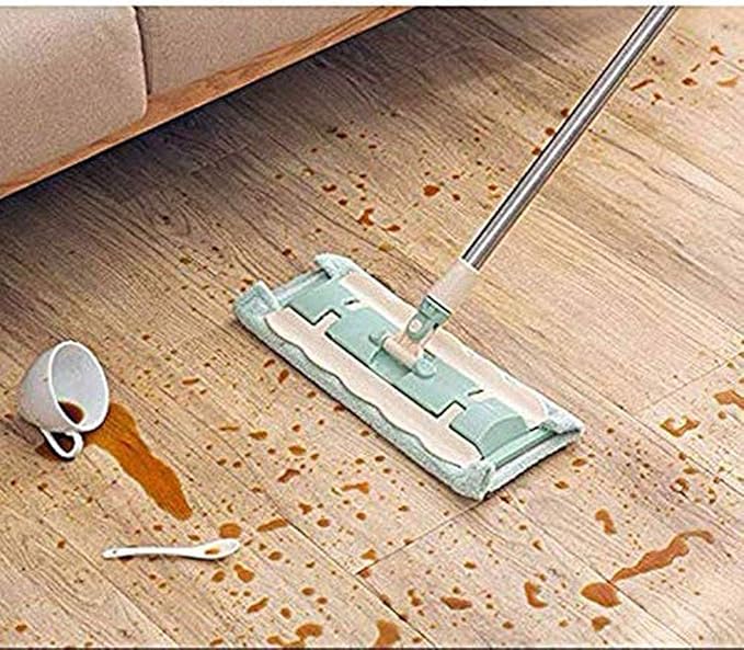 Mop Flat Mop Floor Telescopic with Large Microfiber Pads Spin Mop 360 Degree Handle Home Kitchen Floor Cleaner Wood Tile