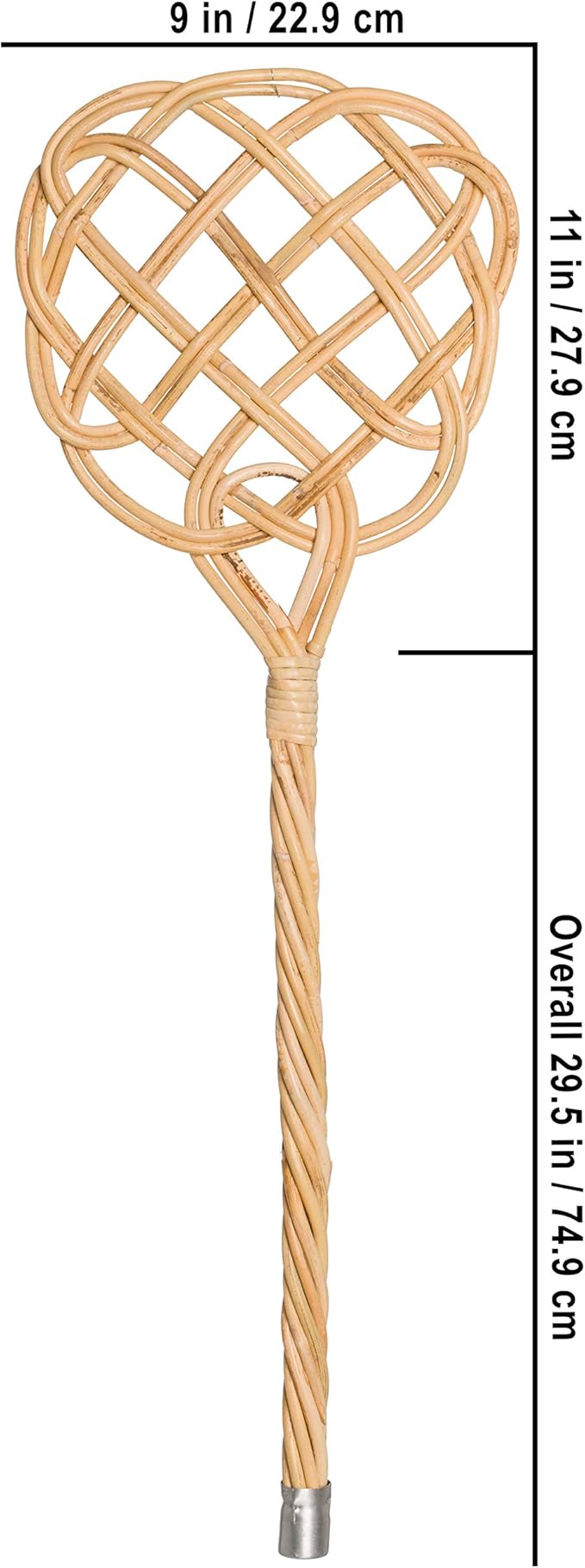 Redecker Rattan Reed Rug Beater – 29-1/2 inches Wooden Carpet &amp Rug Beater Paddle for Deep Dust Removal Eco-Friendly Handheld Rug Cleaner