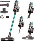 Cordless Vacuum Cleaner Upgraded 580W 48KPA 65Mins Vacuum Cleaners for Home Cordless Stick Vacuum Cleaner with Self-Standing and LED Screen Anti-Tangle Wireless Vacuum for Pet Hair/Carpets/Floors