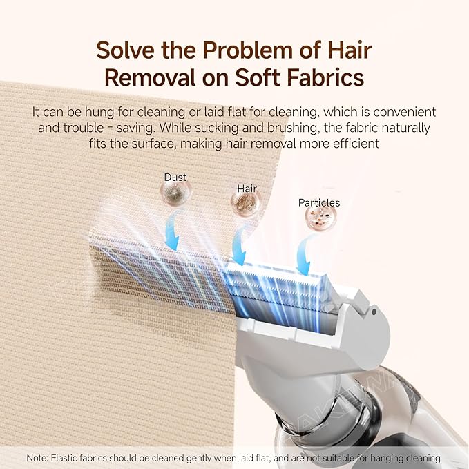 PAKEWAY Handheld Pet Hair Removal Vacuum Pet Hair Removal Tool Cat and Dog Hair Remover Double Filtration for Furniture Couch Carpet Clothing and Bedding