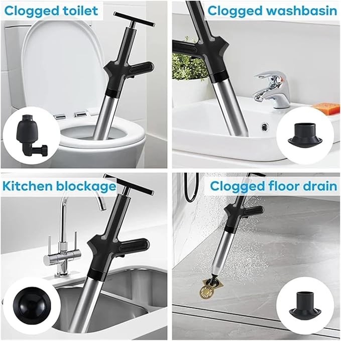 Toilet Blockage Unclogger Pneumatic Device Suitable For Cleaning Pipeline Blockages Applicable To All Types Of Pipelines