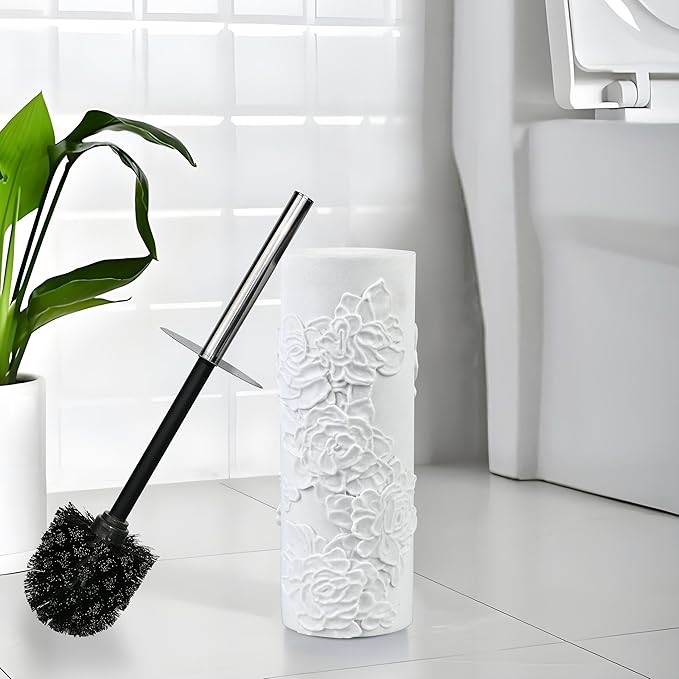 Toilet Brush and Holder Set for Bathroom Stylish and Durable Cleaning Tool with Modern Design Compact for Efficient Cleaning