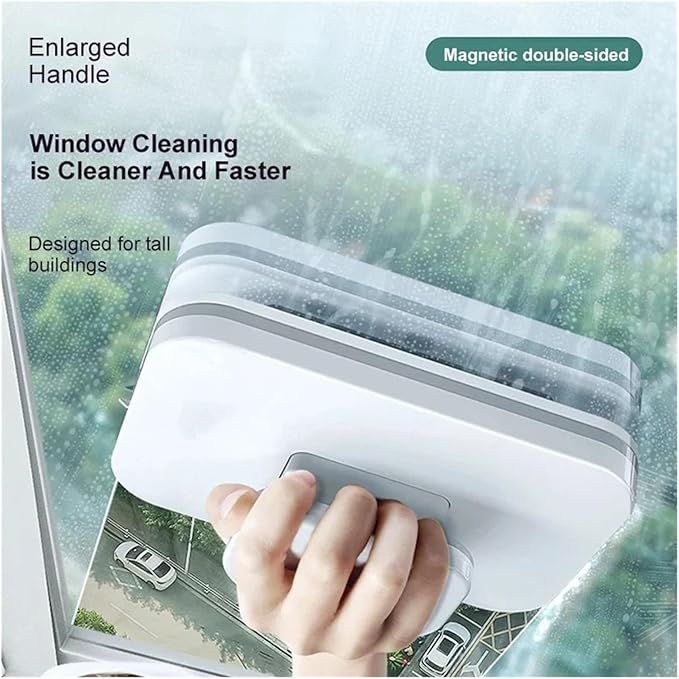Double-Sided Magnetic Window Cleaner - Glass Scraper Household Cleaning Tool(Glass 8-15mm)